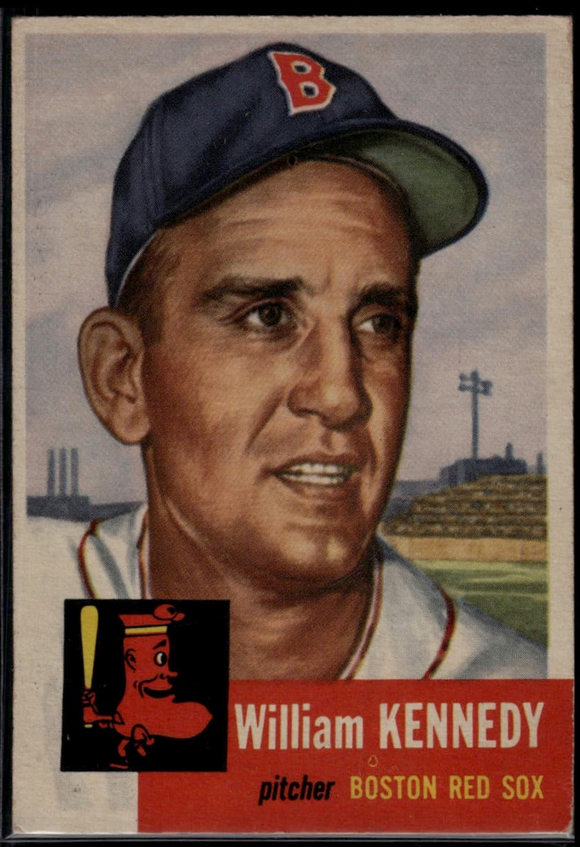 1953 Topps William Bill Kennedy #94b Bio uses black text Baseball Boston Red Sox (Actual Card in Picture)