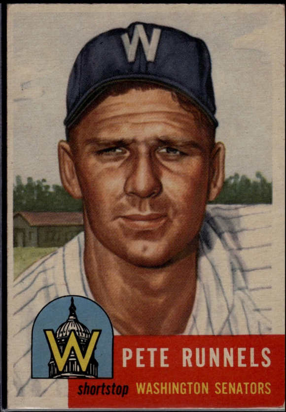 1953 Topps MLB Pete Runnels #219 Baseball Washington Senators (Actual Card in Pictures)
