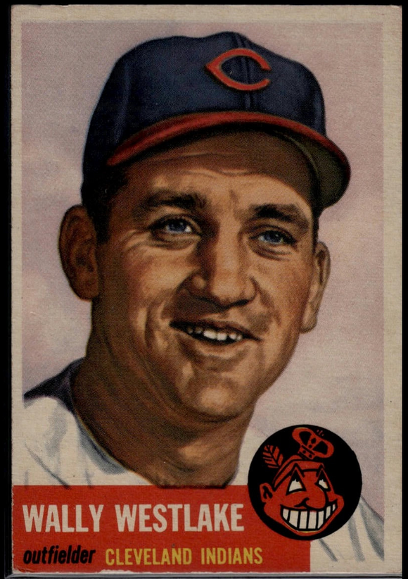 1953 Topps MLB Wally Westlake #192 Baseball Cleveland Indians (Actual Card in Pictures)