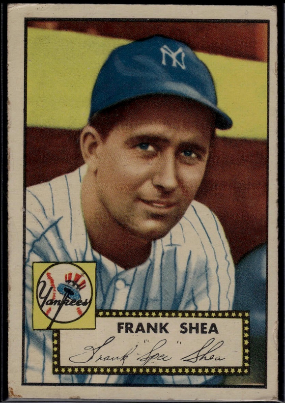 1952 Topps MLB Spec Shea #248 Baseball New York Yankees Red Back (Actual Card Pictured)