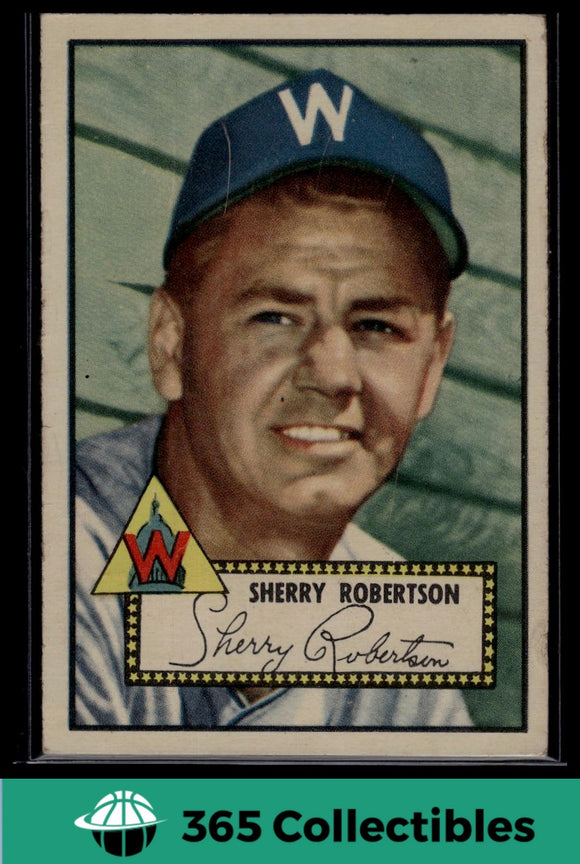 1952 Topps MLB Sherry Robertson #245 Baseball Washington Senators