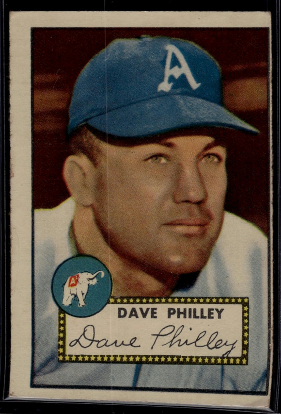 1952 Topps MLB Dave Philley #226 Baseball Philadelphia Athletics (Actual Card Pictured)