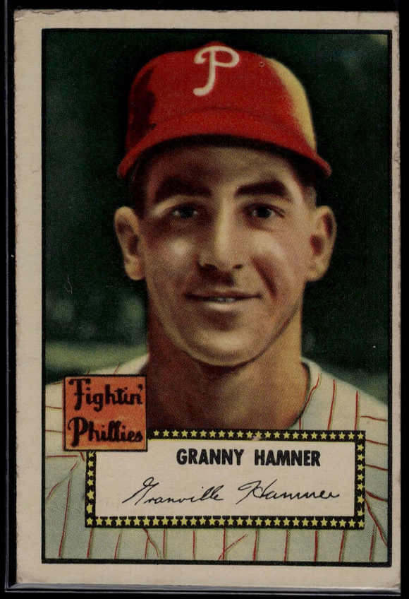 1952 Topps MLB Granny Hamner #221 Baseball Philadelphia Phillies (Actual Card Pictured)