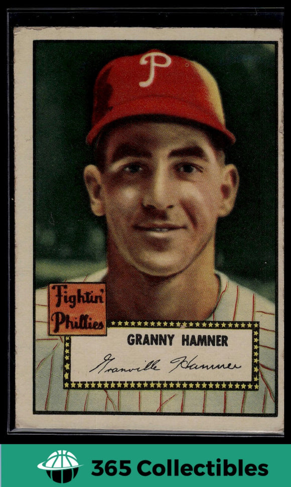 1952 Topps MLB Granny Hamner #221 Baseball Philadelphia Phillies