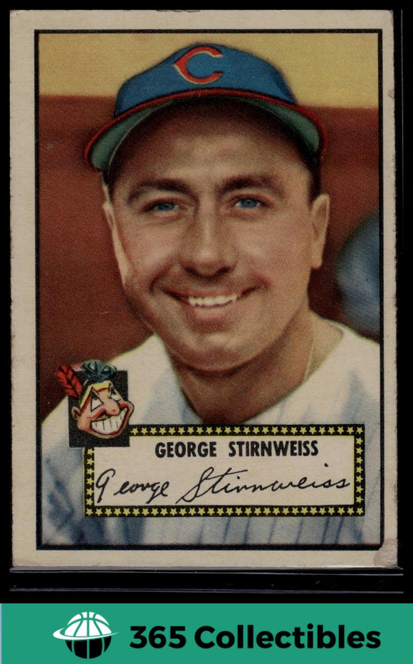 1952 Topps MLB George Stirnweiss #217 Baseball Cleveland Indians