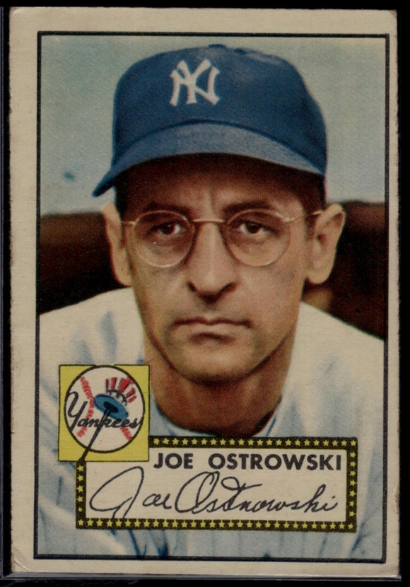 1952 Topps MLB Joe Ostrowski #206 Baseball New York Yankees (Actual Card Pictured)
