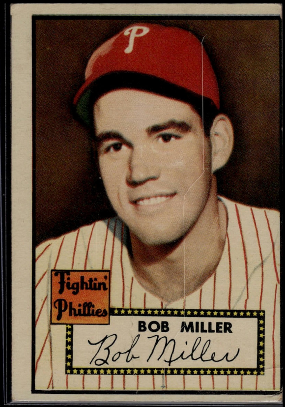 1952 Topps MLB Bob Miller #187 Baseball Philadelphia Phillies (Actual Card Pictured)