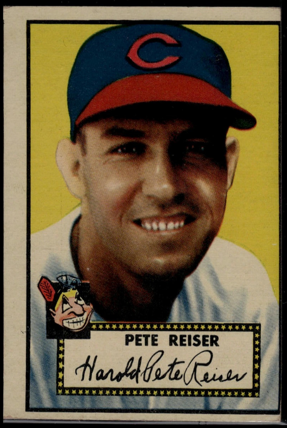 1952 Topps MLB Pete Reiser #189 Baseball Cleveland Indians (Actual Card Pictured)