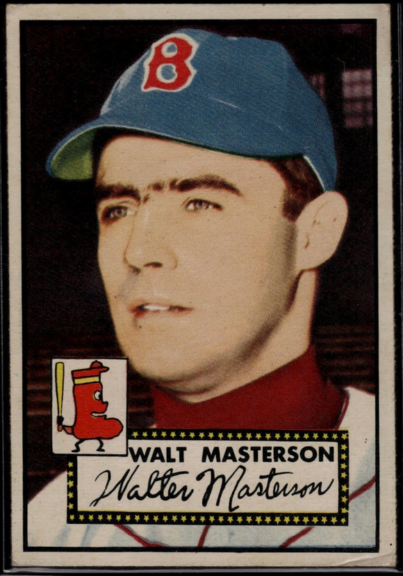 1952 Topps MLB Walt Masterson #186 Baseball Boston Red Sox Red Back (Actual Card Pictured)