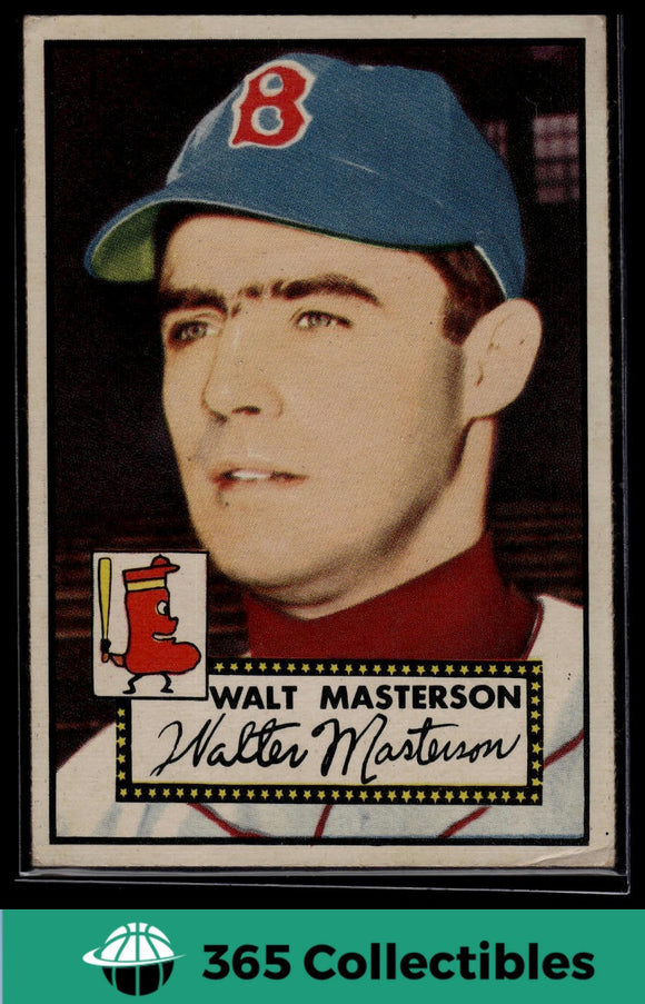1952 Topps MLB Walt Masterson #186 Baseball Boston Red Sox