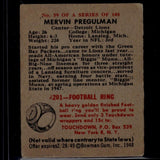 1948 Bowman NFL Mervin Pregulman Rookie Card #59 Centered Football Detroit Lions