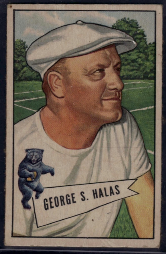 1952 Bowman #48 George S. Halas - NFL Football  HOF - Coach Chicago Bears