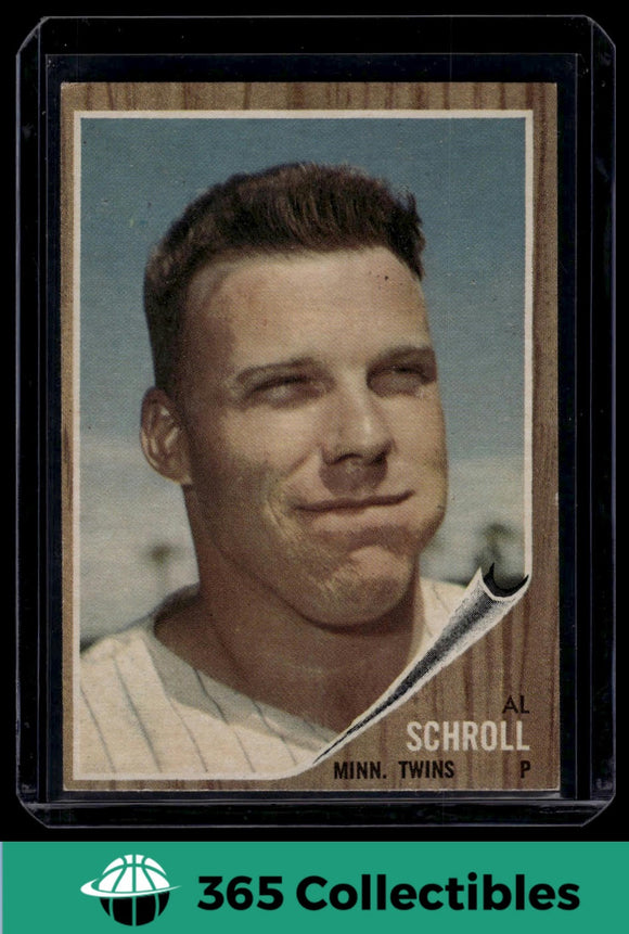 1962 Topps MLB Al Schroll #102 Baseball Minnesota Twins