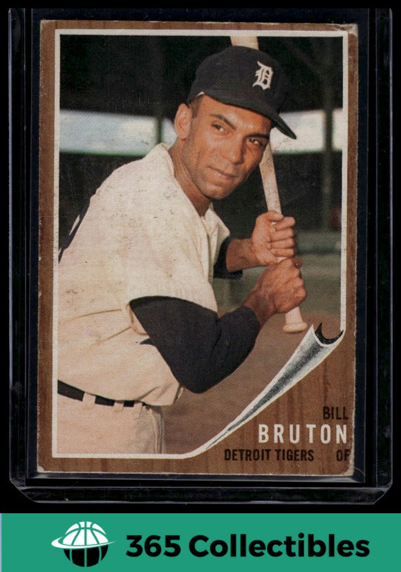 1962 Topps MLB Bill Bruton #335 Baseball Detroit Tigers
