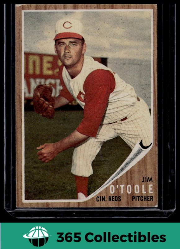 1962 Topps MLB Jim O'Toole #450 Baseball Cincinnati Reds