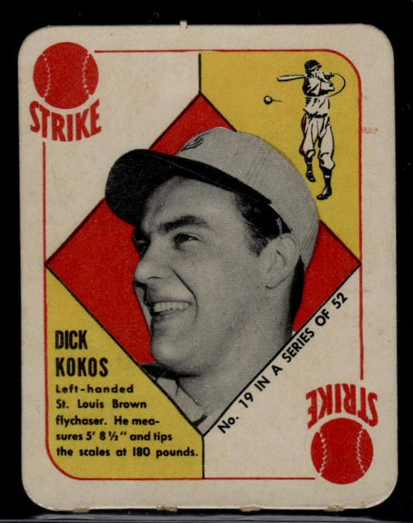 1951 Topps Red Backs Dick Kokos #19 Baseball St. Louis Browns