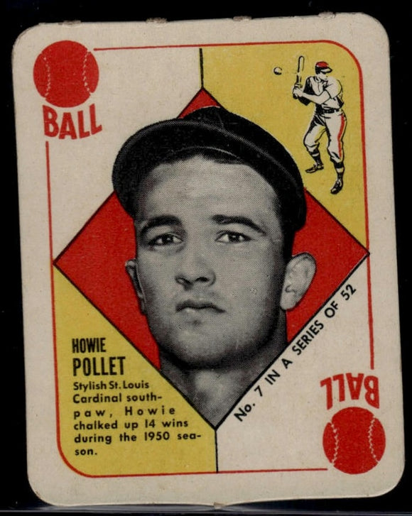 1951 Topps Red Backs Howie Pollet #7 Baseball New York Giants