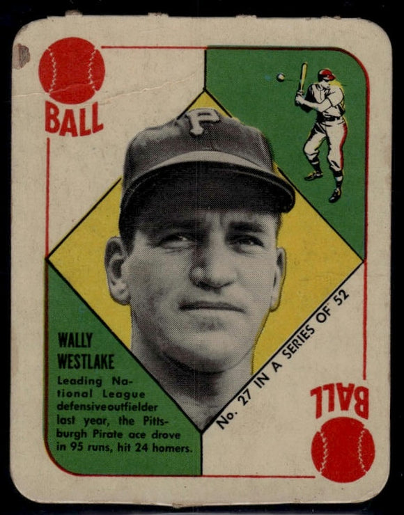 1951 Topps Red Backs Wally Westlake #27 Baseball Pittsburgh Pirates