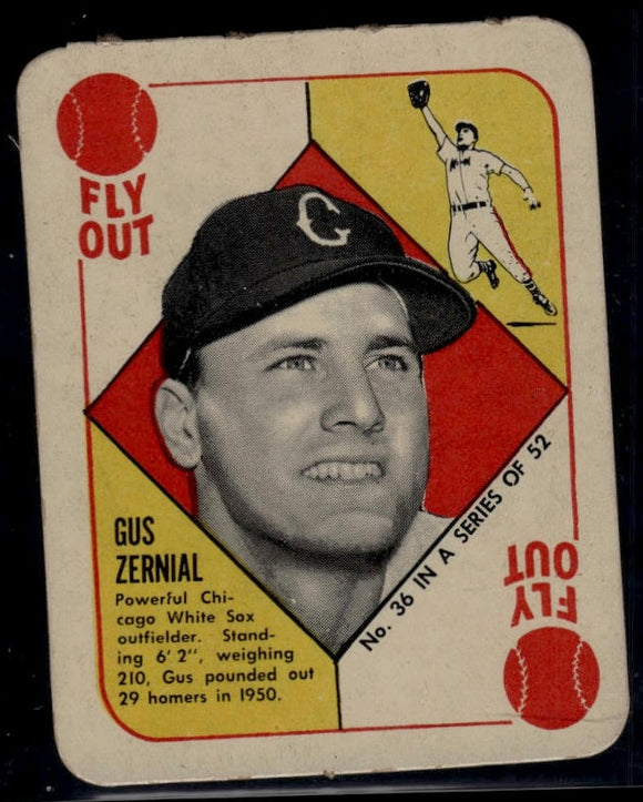 1951 Topps Red Backs Gus Zernial #36b Trade to Baseball Chicago WhiteSox