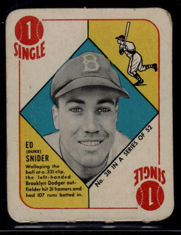 1951 Topps Red Backs Duke Snider #38 Baseball Brooklyn Dodgers