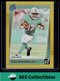 Optic 2021 Donruss #P-263 Jaylen Waddle Rated Rookie Press Proof Gold Dolphins