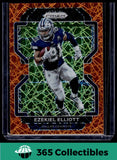 Prizm 2021 Panini Prizm #243 Ezekiel Elliott Orange Lazer Prizm Dallas Cowboys