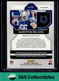Panini 2021 Panini Prizm #23 Quenton Nelson Silver Prizm Indianapolis Colts