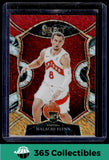 2020-21 Panini Select #89 Malachi Flynn Red And Yellow Shimmer Rookie Raptors