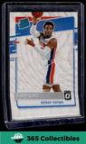 2020-21 Donruss Optic #169 Saddiq Bey Fanatics Rated Rookie Detroit Pistons