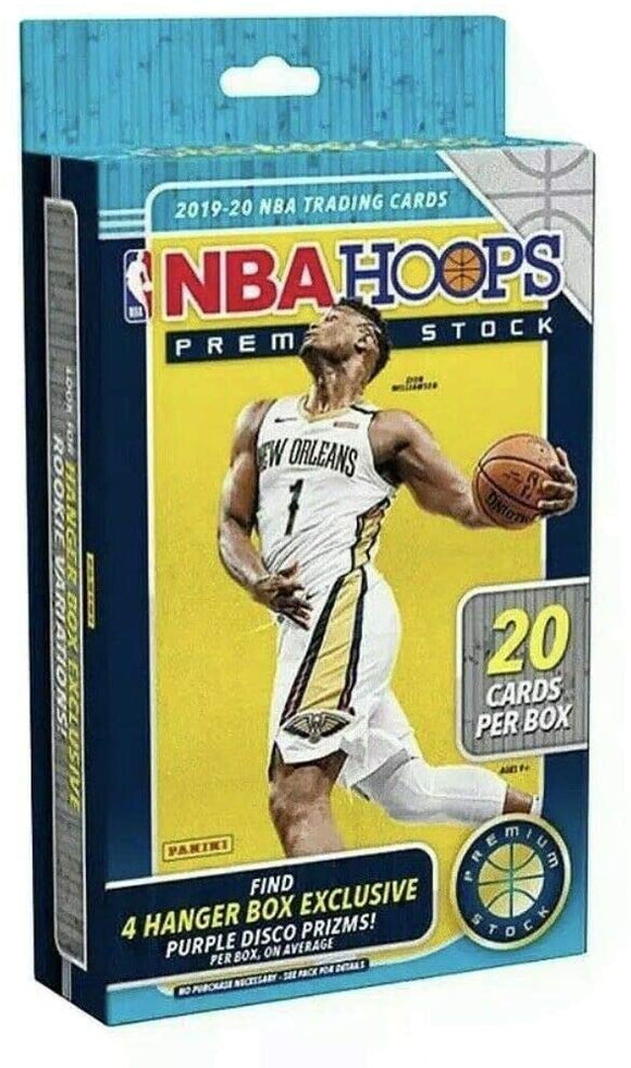 2019-2020 NBA Hoops Basketball Premium Stock 20-Card Hanger Box - Blue