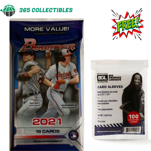 2021 Bowman Baseball Jumbo/Fat Pack (19 Cards) (FREE Sleeves)