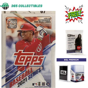 2021 Topps Series 1 MLB Baseball Hanger Box (Royal Blue Parallels!) (FREE Sleeves & Top loaders)