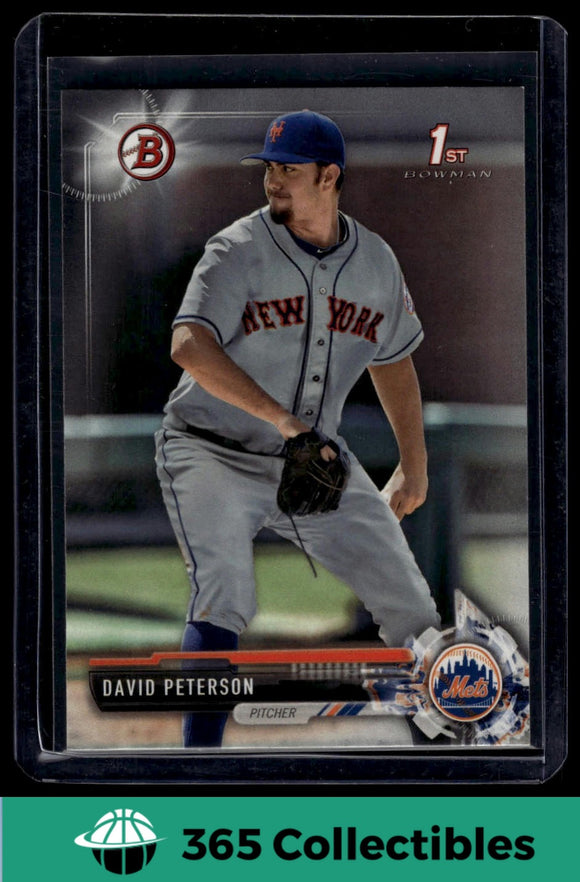 2017 Bowman Draft David Peterson #BD-78 Baseball New York Mets