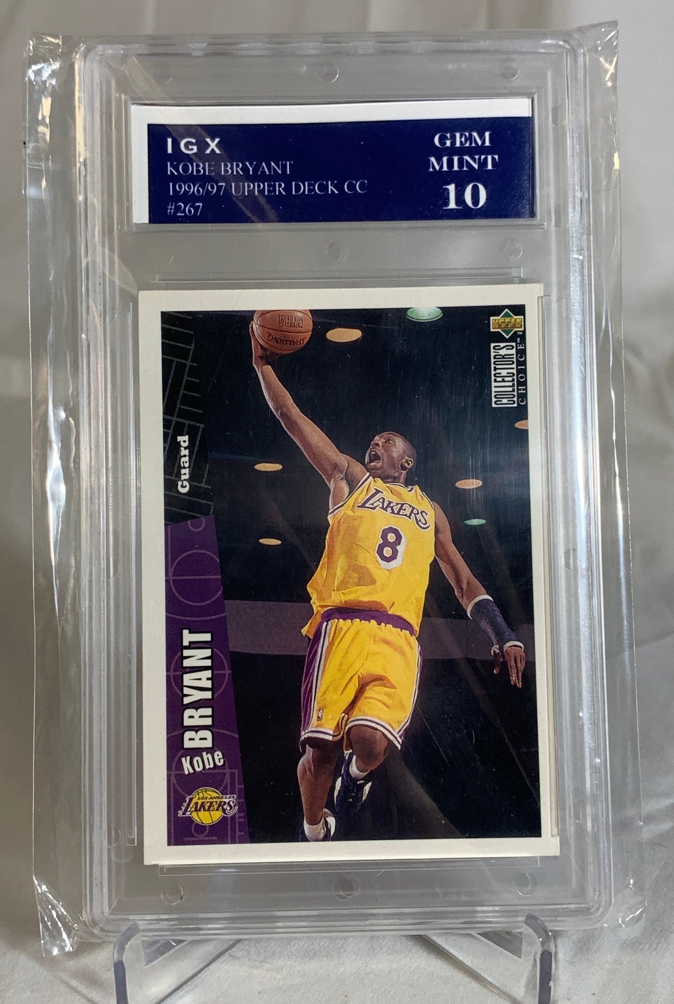 1996-1997 Upper Deck Kobe Bryant Rookie Card #267 IGX Gem Mint 10 #205 365Collectibles 1996-1997 Upper Deck Kobe Bryant Rookie Card #267 IGX Gem Mint 10 #205 365Collectibles