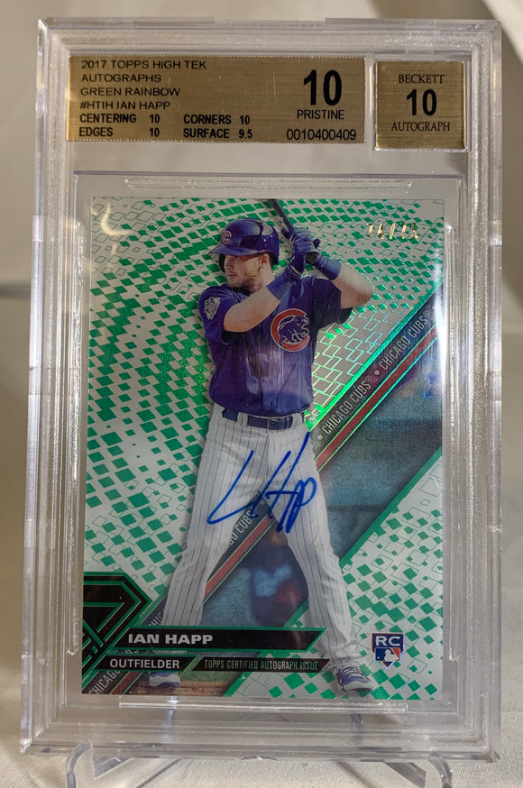 2017 Ian Happ Topps High Tek AUTO Blackout #14/75 BGS 10/10 PRISTINE MINT BECKETT#0010400409