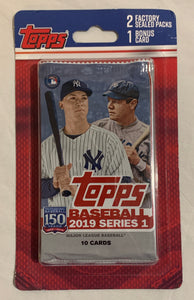 2019 Topps MLB Baseball Series 1 W/ 2 Factory Sealed Packs + Bonus Card