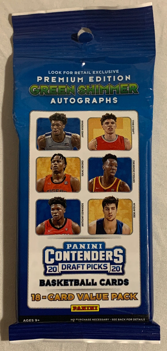 2020/21 Panini Contenders Draft Basketball Value Pack 18 Cards