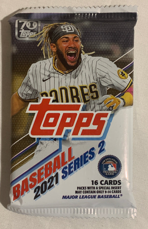 2021 series 2 Topps 16 cards per pack Cello Pack baseball MLB