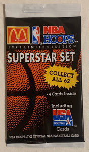 1992 NBA Hoops / Mcdonald's Limited Edition SuperStar Set 4-Card Pack