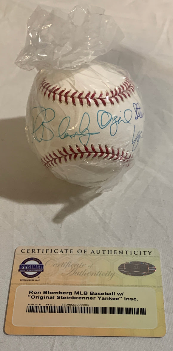 Ron Blomberg Auto Baseball W/ Inscription 