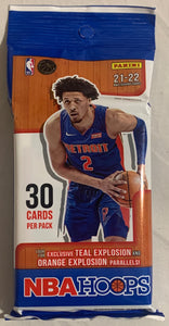 2021/22 Panini NBA Hoops Basketball Jumbo Value Pack (Teal and Orange Explosion Parallels!)