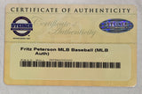 Fritz Peterson New York Yankees Pitcher Auto Baseball w/COA & Display Case