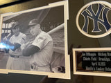 Mickey Mantle Joe Dimaggio Ebbets Field New York Yankees April 14, 1951 Framed
